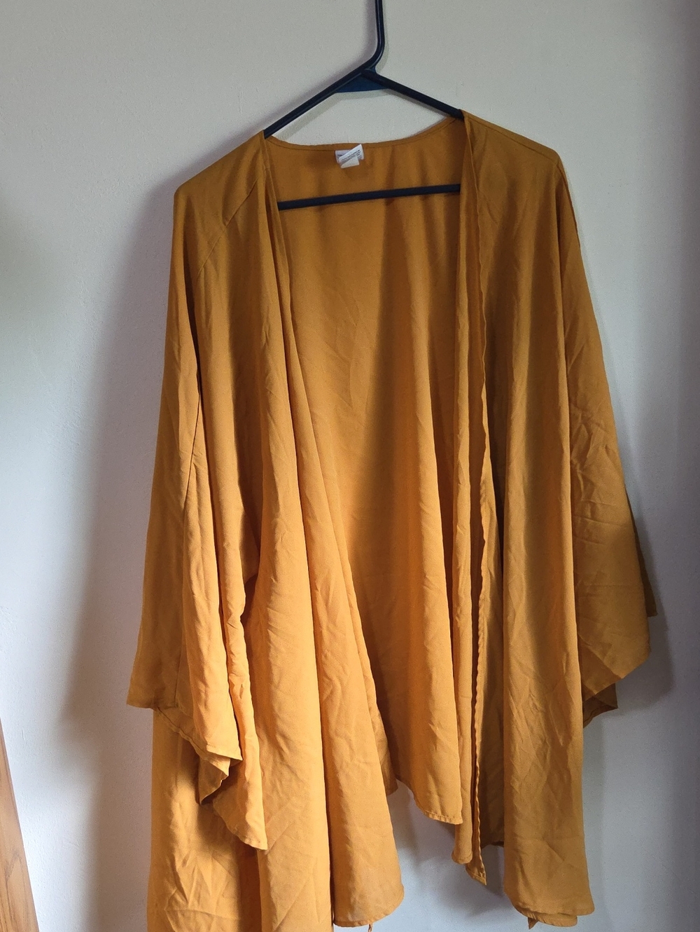 Mustard Open-Front Lightweight Kimono